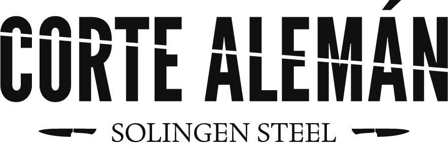 logotipo blanco y negro de corte-aleman.com la tienda de cuchillos solingen